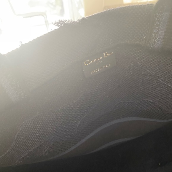LIKE NEW💯CHRISTIAN DIOR Canvas Embroidered Camouflage Large Book Tote Blue - Picture 9 of 16
